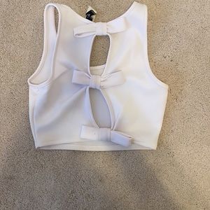 Crop top with bow detail